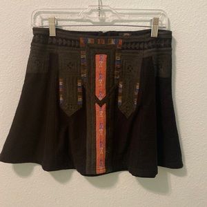 Free People Embroidered Skirt